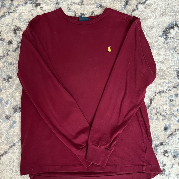 Maroon Polo by Ralph Lauren Long Sleeve-Tee - Picture 2 of 4
